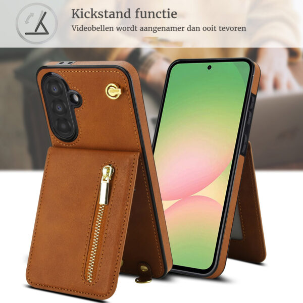 Solidenz Fashion Wallet case with cord Samsung Galaxy A56 - Brown - Image 5