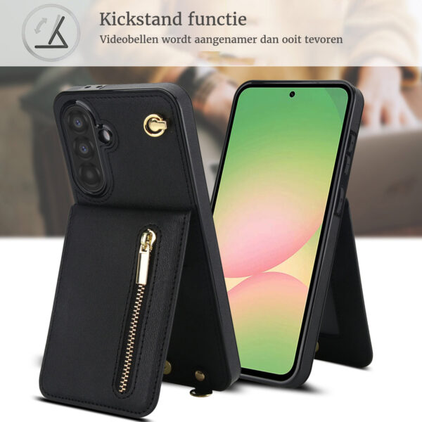 Solidenz Fashion Wallet case with cord Samsung Galaxy A56 - Black - Image 5