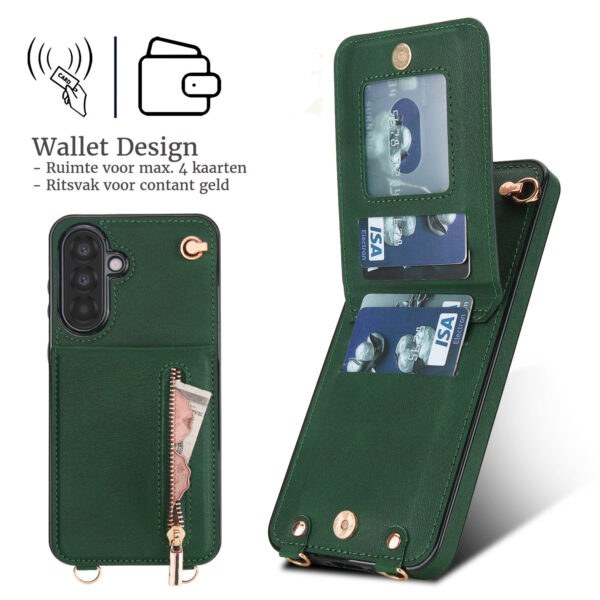 Solidenz Fashion Wallet case with cord Samsung Galaxy A56 - Green - Image 2