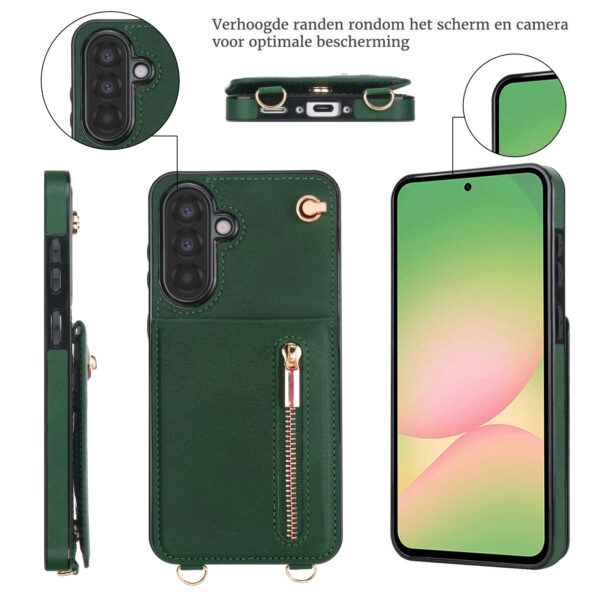 Solidenz Fashion Wallet case with cord Samsung Galaxy A56 - Green - Image 4