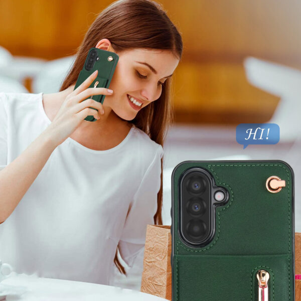 Solidenz Fashion Wallet case with cord Samsung Galaxy A56 - Green - Image 7