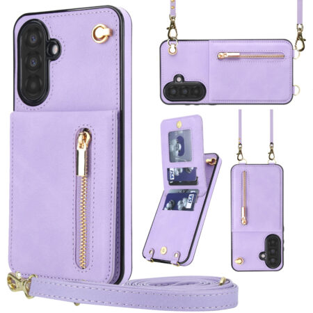 Solidenz Fashion Wallet case with cord Samsung Galaxy A56 – Violet