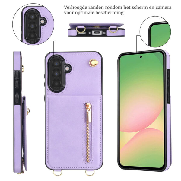 Solidenz Fashion Wallet case with cord Samsung Galaxy A56 - Violet - Image 4