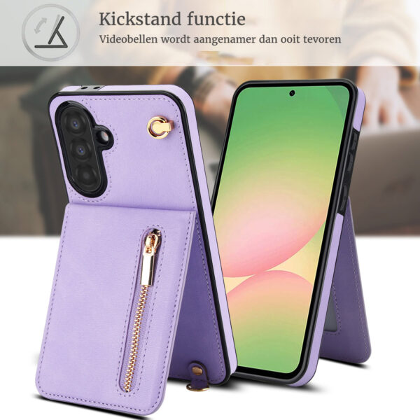 Solidenz Fashion Wallet case with cord Samsung Galaxy A56 - Violet - Image 5