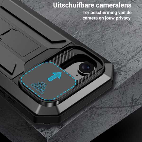 Dustproof metal case iPhone 16e - Black - Image 5