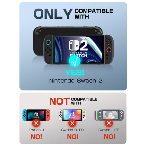 Supcase Blade Nintendo Switch 2 Case - Dock friendly with JoyCon Holder - Black - Image 3