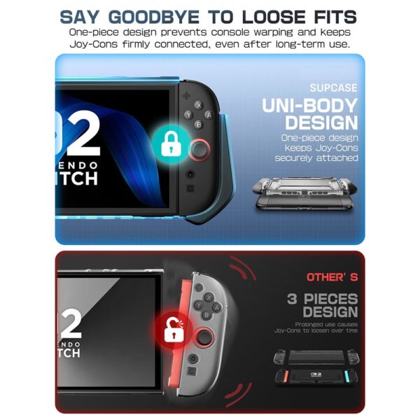 Supcase Blade Nintendo Switch 2 Case - Dock friendly with JoyCon Holder - Black - Image 4