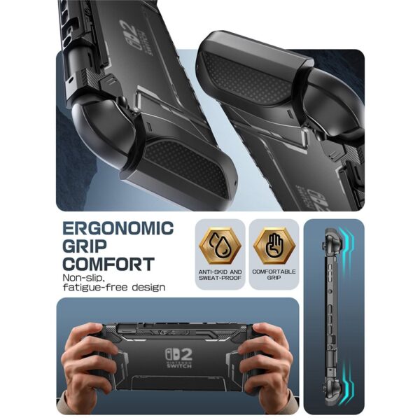 Supcase Blade Nintendo Switch 2 Case - Dock friendly with JoyCon Holder - Black - Image 6