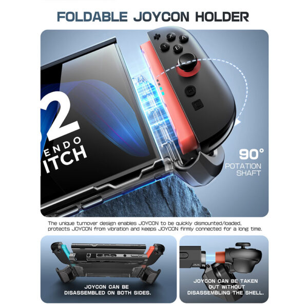 Supcase Blade Nintendo Switch 2 Case - Dock friendly with JoyCon Holder - Black - Image 7