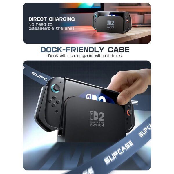 Supcase Blade Nintendo Switch 2 Case - Dock friendly with JoyCon Holder - Black - Image 9
