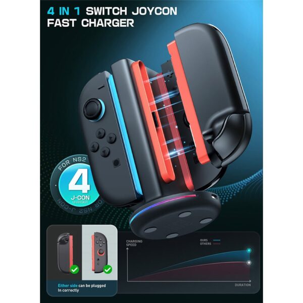Supcase Joy-Con Charging Dock for Nintendo Switch 2 - 4 Controllers - Image 4
