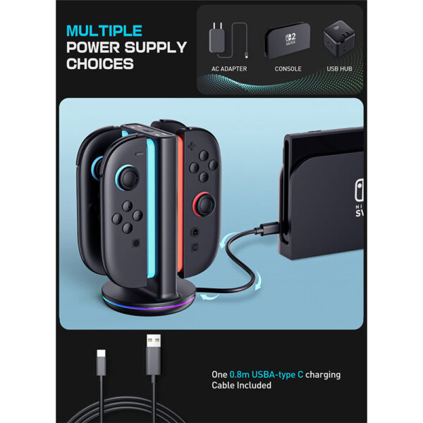 Supcase Joy-Con Charging Dock for Nintendo Switch 2 - 4 Controllers - Image 6