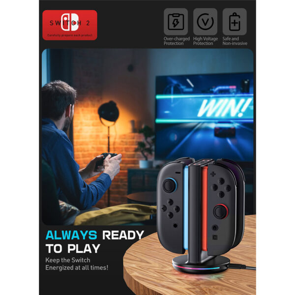 Supcase Joy-Con Charging Dock for Nintendo Switch 2 - 4 Controllers - Image 8