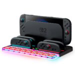 variatie Supcase Organizer met Led en Laadstation voor Joy‑Con Nintendo Switch 2 (max. 4 stuks) – Met Koeling