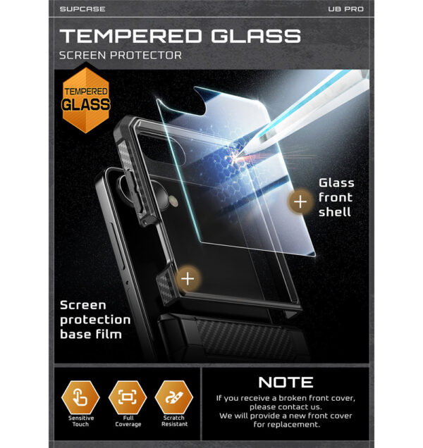 Supcase UB Pro Samsung Galaxy Flip 7 hoesje met screenprotector - Zwart - Afbeelding 10
