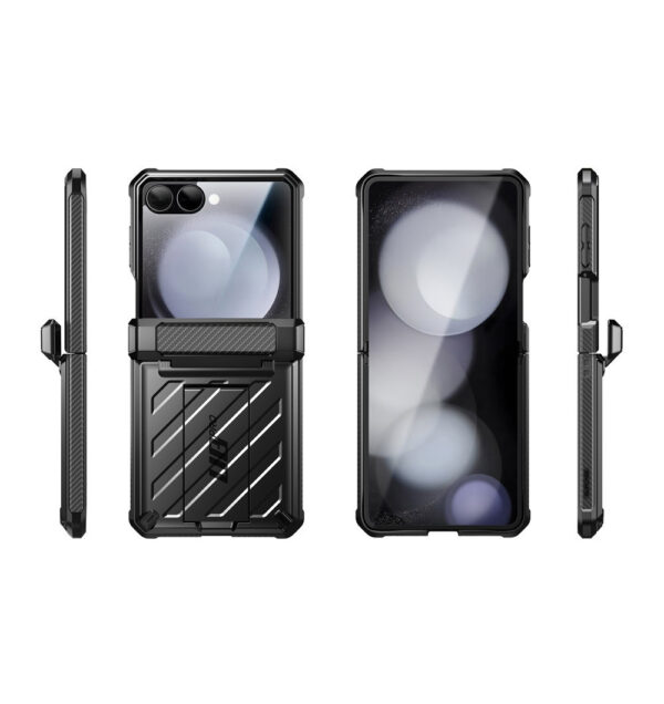 Supcase UB Pro Samsung Galaxy Flip 7 hoesje met screenprotector - Zwart - Afbeelding 2
