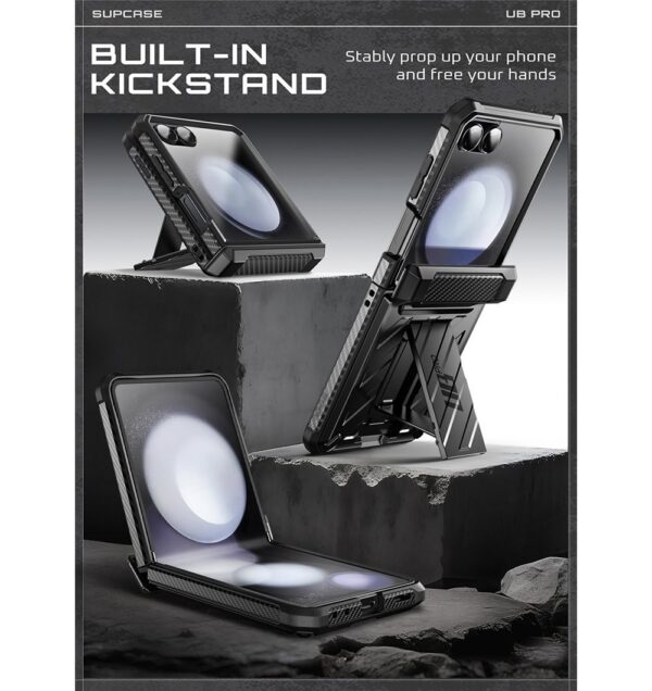 Supcase UB Pro Samsung Galaxy Flip 7 hoesje met screenprotector - Zwart - Afbeelding 5