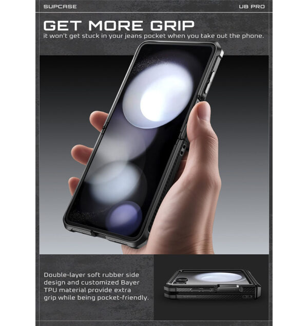 Supcase UB Pro Samsung Galaxy Flip 7 hoesje met screenprotector - Zwart - Afbeelding 7