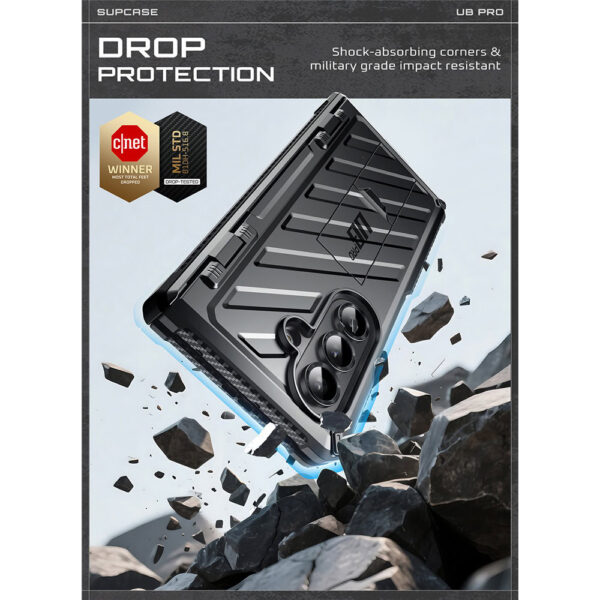 Supcase UB Pro Samsung Galaxy Fold 7 hoesje met screenprotector - Zwart - Afbeelding 4
