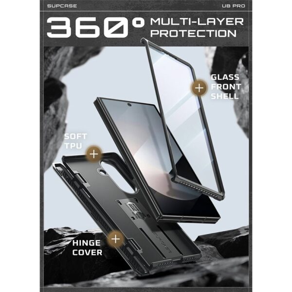 Supcase UB Pro Samsung Galaxy Fold 7 hoesje met screenprotector - Zwart - Afbeelding 6
