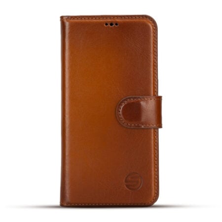 Solidenz Moda Book iPhone Air echt leren hoesje – Bruin