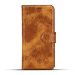 variatie Solidenz Moda Book iPhone 17 echt leren hoesje – Lichtbruin