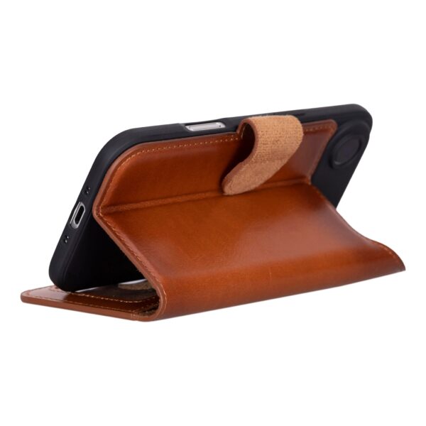 Solidenz Moda Book iPhone Air echt leren hoesje - Bruin - Afbeelding 6