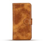 variatie Solidenz Moda Book iPhone Air echt leren hoesje – Lichtbruin