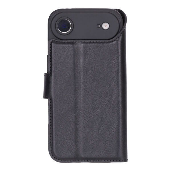 Solidenz Moda Book iPhone Air echt leren hoesje - Zwart - Afbeelding 2