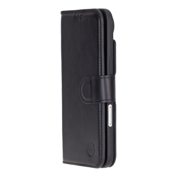 Solidenz Moda Book iPhone Air echt leren hoesje - Zwart - Afbeelding 4