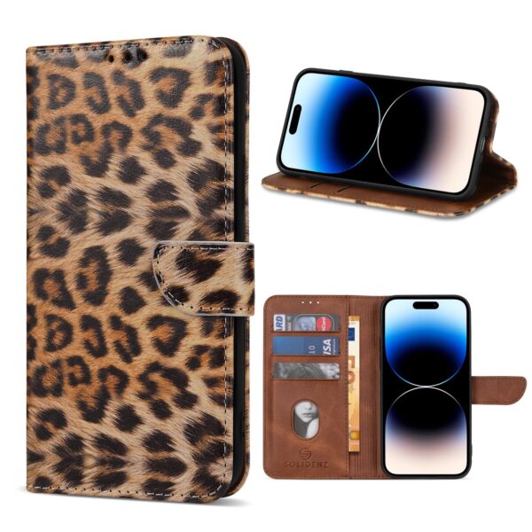 Solidenz bookcase iPhone 17 Pro - Leopard
