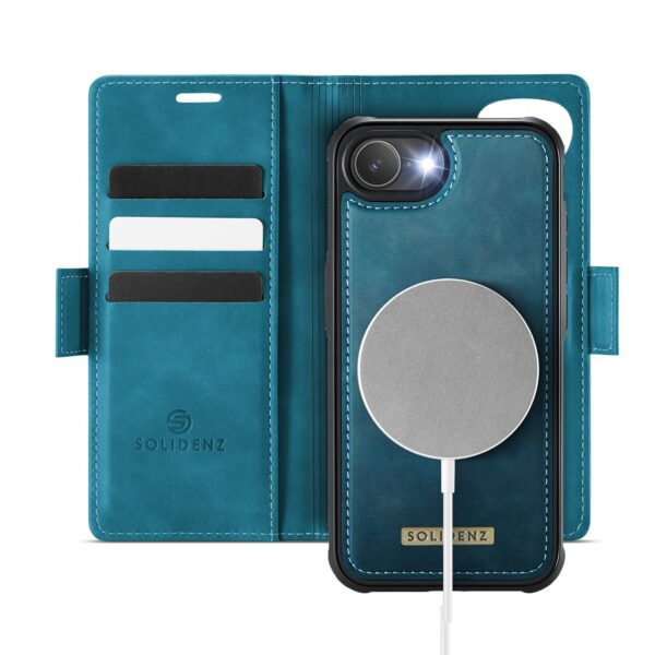 Solidenz 2-in-1 MagSafe Wallet Case for iPhone 16e - Blue
