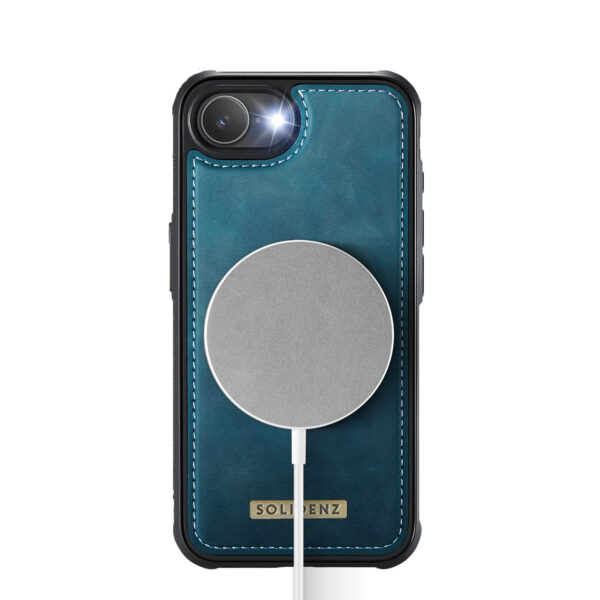 Solidenz 2-in-1 MagSafe Wallet Case for iPhone 16e - Blue - Image 6