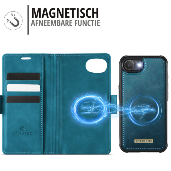Solidenz 2-in-1 MagSafe Wallet Case for iPhone 16e - Blue - Image 7