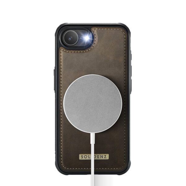 Solidenz 2-in-1 MagSafe Wallet Case for iPhone 16e - Brown - Image 6