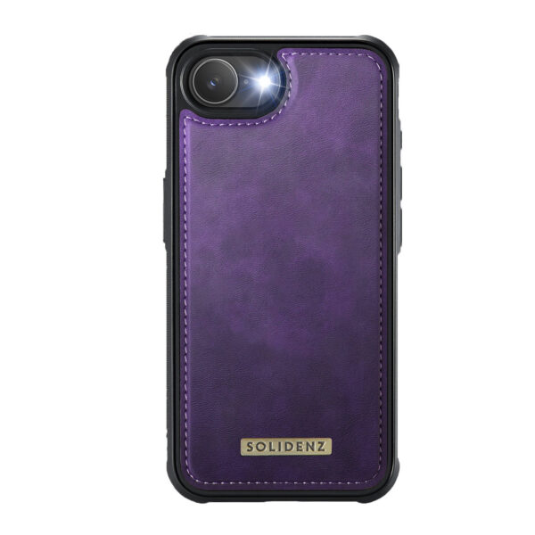 Solidenz 2-in-1 MagSafe Wallet Case for iPhone 16e - Purple - Image 5