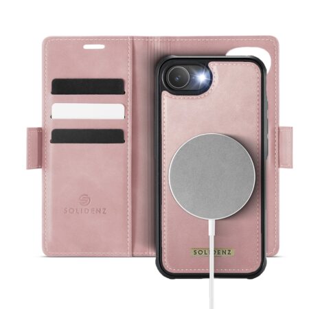 Solidenz 2-in-1 MagSafe Wallet Case for iPhone 16e – Pink