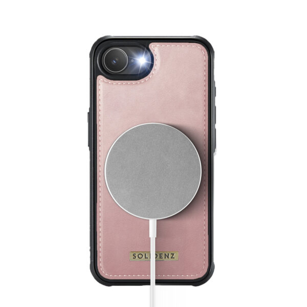 Solidenz 2-in-1 MagSafe Wallet Case for iPhone 16e - Pink - Image 6