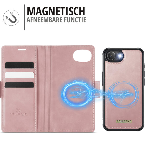 Solidenz 2-in-1 MagSafe Wallet Case for iPhone 16e - Pink - Image 7