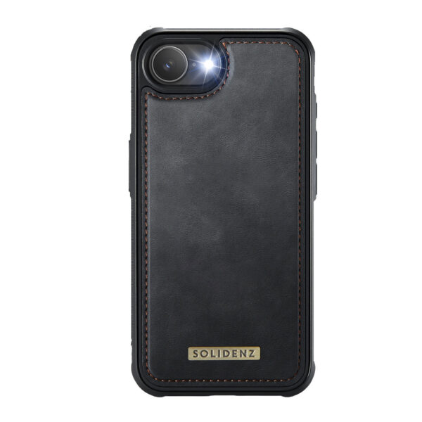 Solidenz 2-in-1 MagSafe Wallet Case for iPhone 16e - Black - Image 5