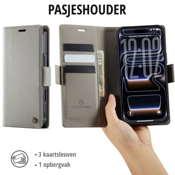 Solidenz 2-in-1 MagSafe Wallet Case voor iPhone 17 - Beige - Afbeelding 8