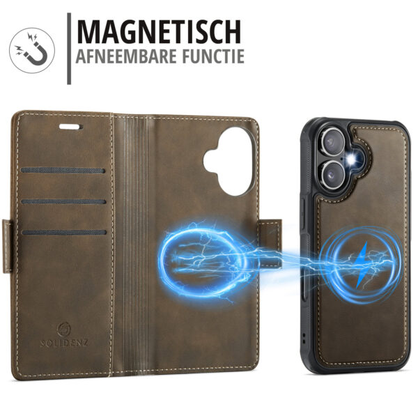 Solidenz 2-in-1 MagSafe Wallet Case voor iPhone 17 - Bruin - Afbeelding 7