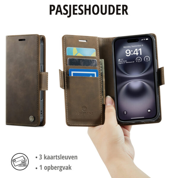 Solidenz 2-in-1 MagSafe Wallet Case voor iPhone 17 - Bruin - Afbeelding 8