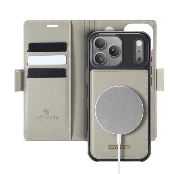 Solidenz 2-in-1 MagSafe Wallet Case voor iPhone 17 Pro Max - Beige