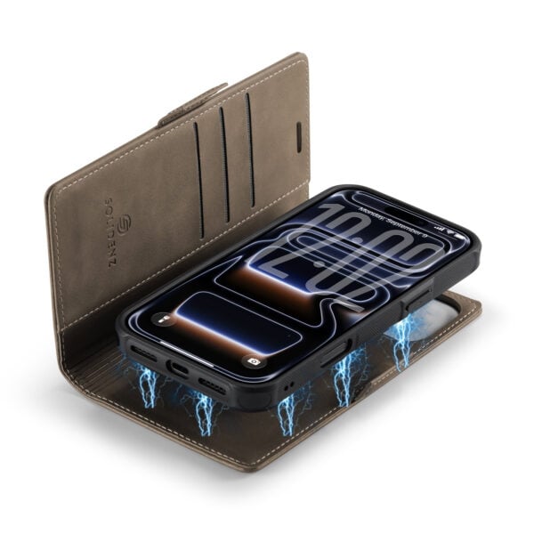 Solidenz 2-in-1 MagSafe Wallet Case voor iPhone 17 Pro Max - Bruin - Afbeelding 4