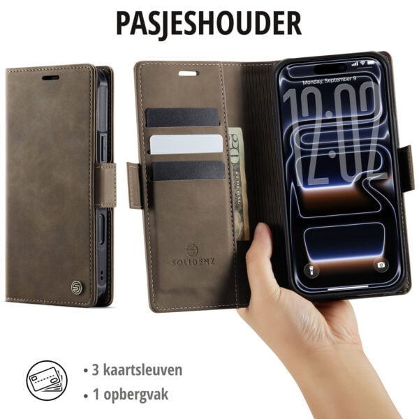 Solidenz 2-in-1 MagSafe Wallet Case voor iPhone 17 Pro Max - Bruin - Afbeelding 8