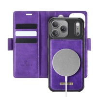 Solidenz 2-in-1 MagSafe Wallet Case voor iPhone 17 Pro Max – Paars