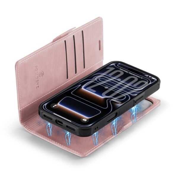 Solidenz 2-in-1 MagSafe Wallet Case voor iPhone 17 Pro Max - Roze - Afbeelding 4