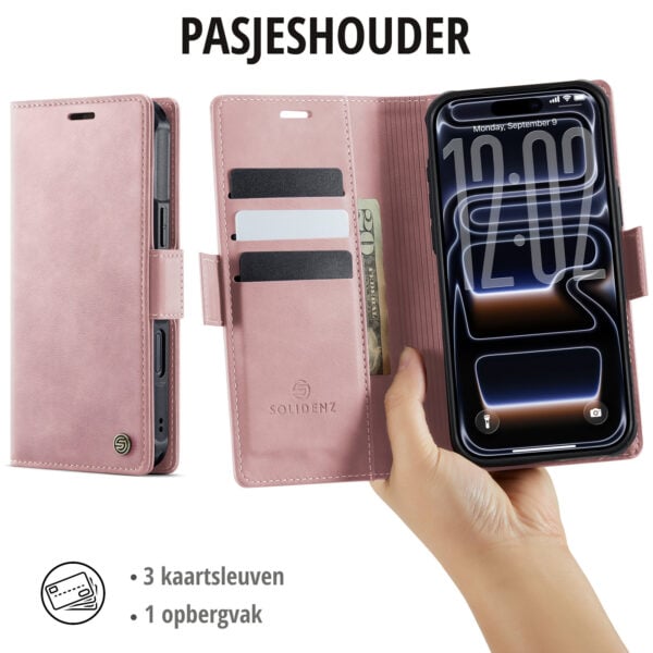 Solidenz 2-in-1 MagSafe Wallet Case voor iPhone 17 Pro Max - Roze - Afbeelding 8