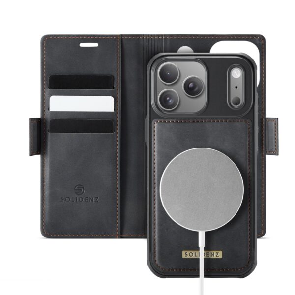 Solidenz 2-in-1 MagSafe Wallet Case voor iPhone 17 Pro Max - Zwart